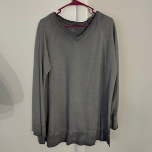 Over sized v neck long sleeved shirt